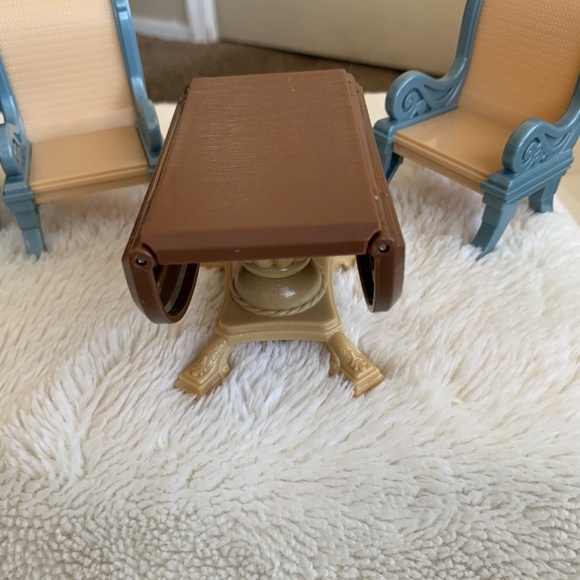 Fisher Price Loving Family Dollhouse Furniture Buffet Table Chairs Lot - Picture 5 of 8